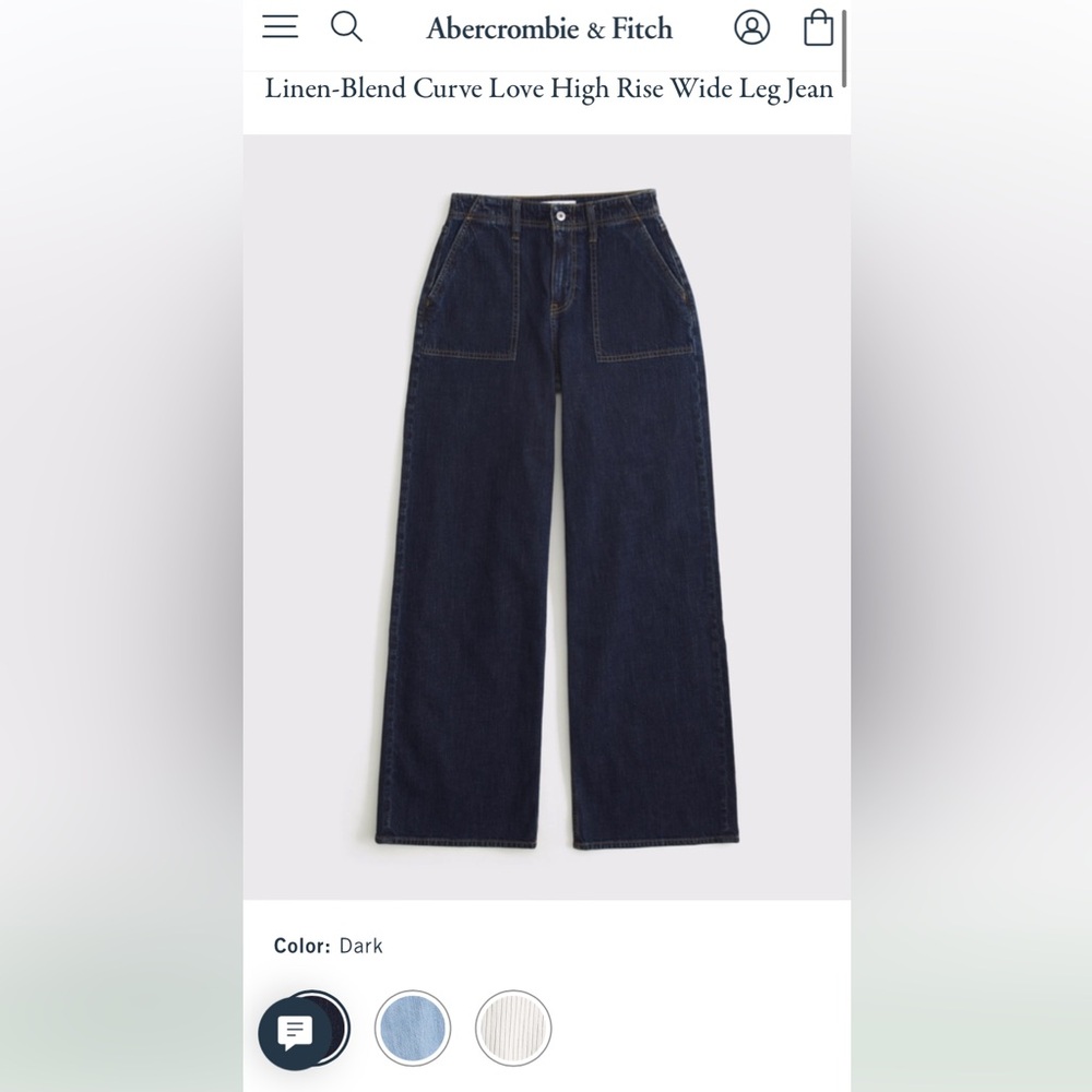 Abercrombie Curve Love Wide Leg Jeans